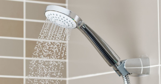 shower running